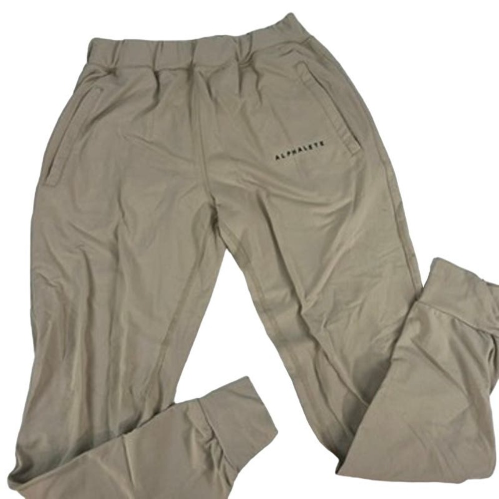 Alphalete Sweatpants Drawstring Beige Cotton Sz L‎